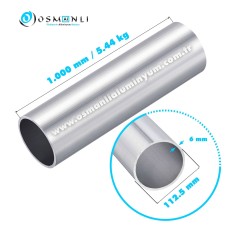 Alüminyum Boru Dış Çap 112.5mm  Et Kalınlık 6mm